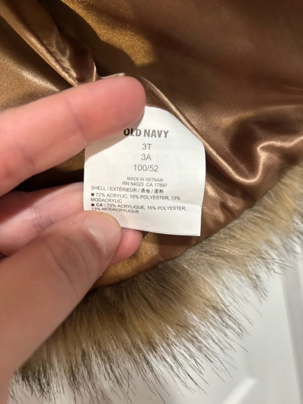 OLD NAVY Faux Fur Lined Vest in Brown